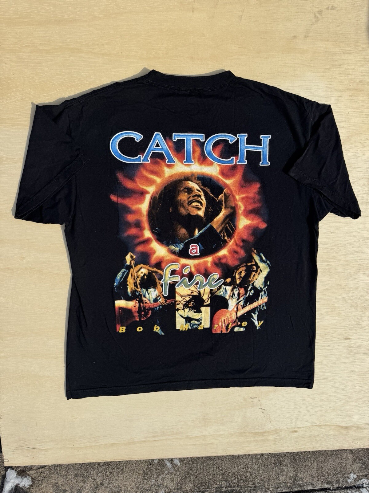Bob Marley — Catch A Fire 90’ Hip Hop Rap AOP vintage concert t-shirt