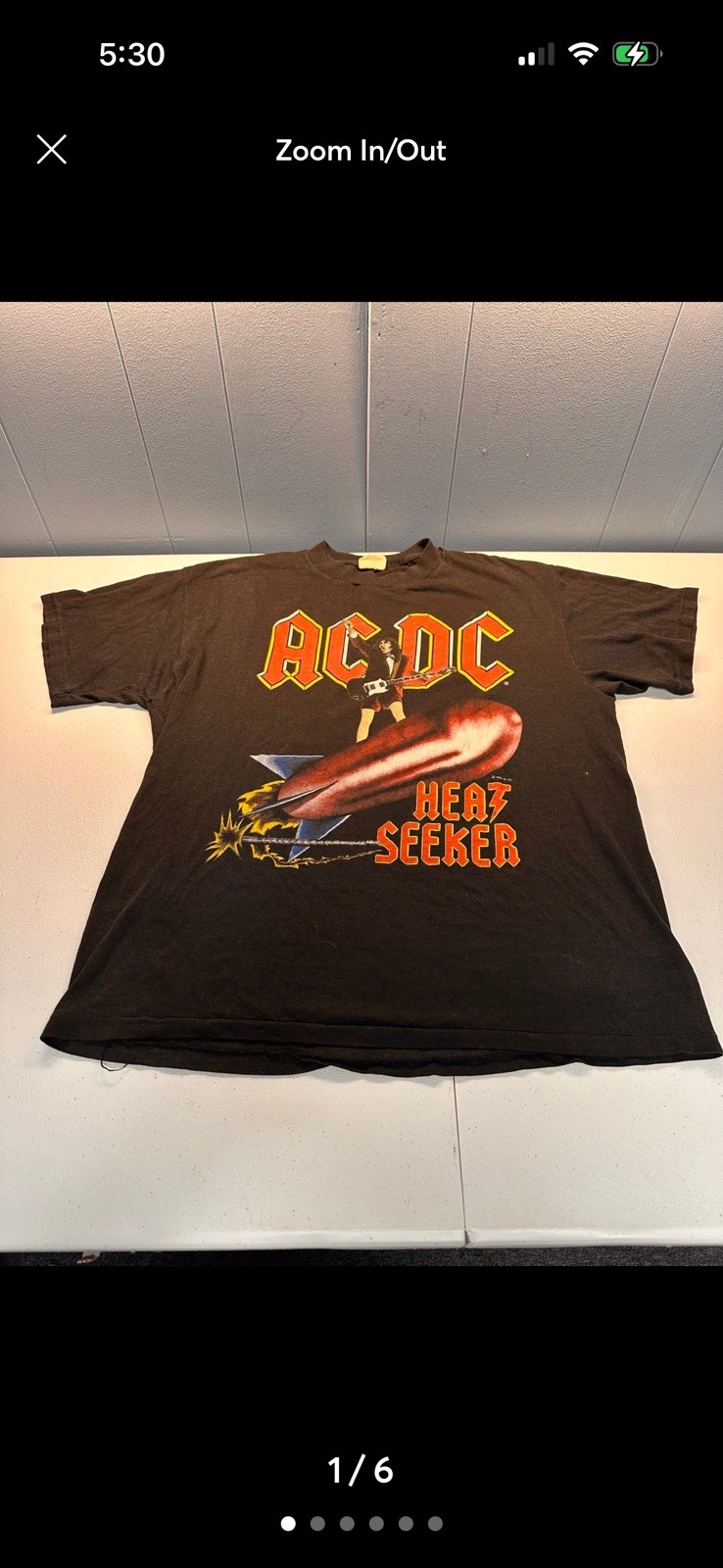 AC/DC — Heat Seeker Vintage vintage concert t-shirt